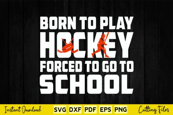 Born to Play Hockey Forced to Go to School Embroidery Review