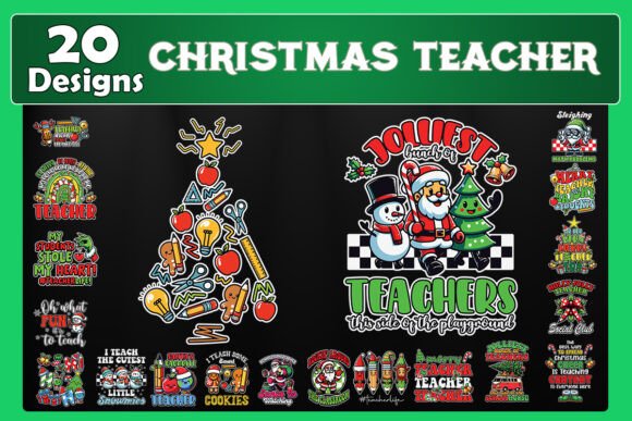 Christmas Teacher SVG Bundle: Graphics and Crafts for Seasonal Branding