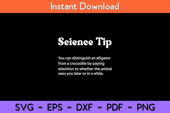 Crocodile Alligator Funny Science Tip Graphics for Crafts