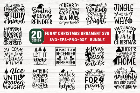Funny Christmas Ornament Svg Bundle Graphics and Crafts Review