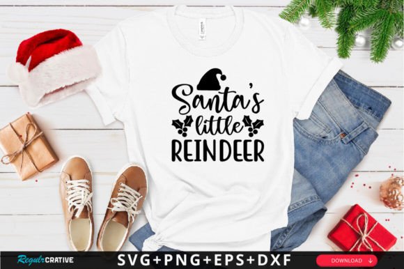 Santa S Little Reindeer SVG Design Graphics And Crafts
