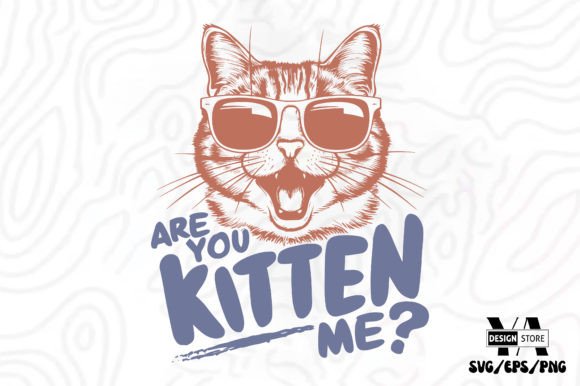 Vintage Funny Cat SVG PNG Sublimation Graphics for Crafts