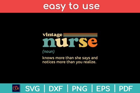 Vintage Nurse Noun Definition Knows More Graphics and Crafts